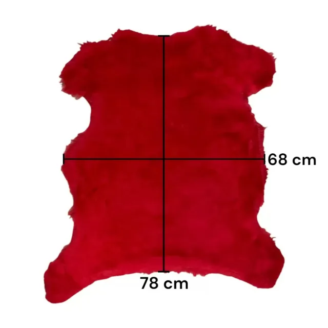 Czerwona skóra S1 z liniami pomiaru: 78 cm pionowo i 68 cm poziomo