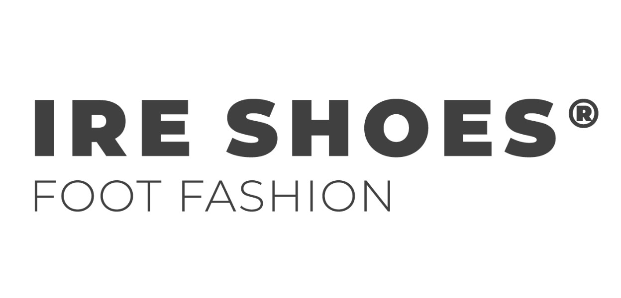 Szare logo IRE SHOES i napis Foot Fashion