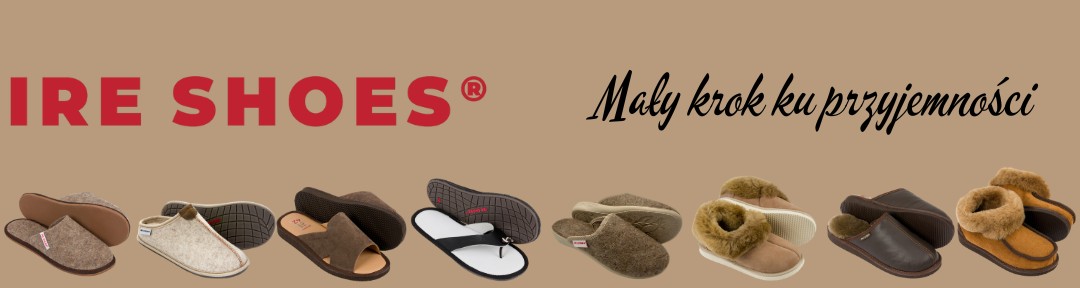 Baner IRE SHOES z kolekcją kapci, klapków i bamboszy