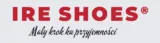 Logo IRE SHOES i hasło Mały krok ku przyjemności