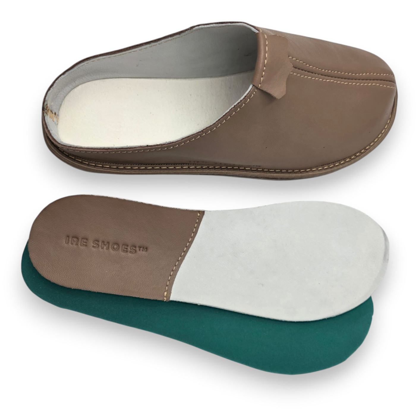 IRE SHOES KDLPvc-277 — wnętrze kapcia i wyjęta wkładka